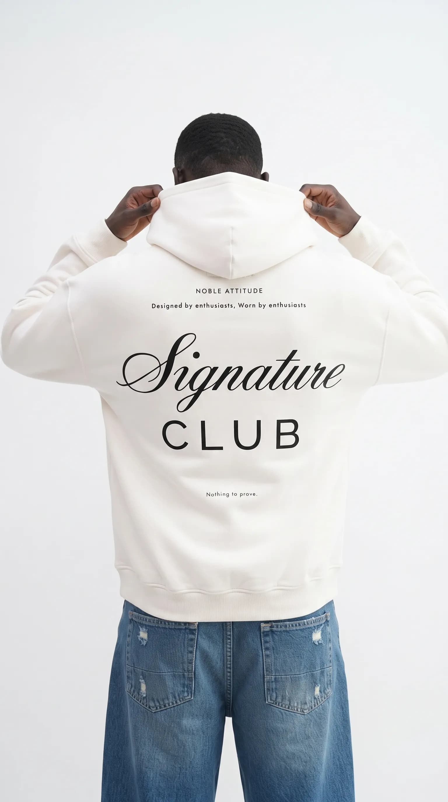 Essential Heavyweight Hoodie - Signature Edition (Blanc) - Cover
